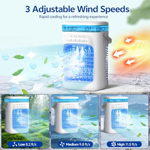 Portable Air Conditioner with Mist Modes & 3-Speed Fan - Cool Fan Variation