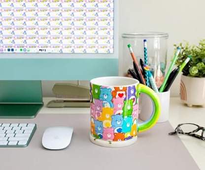 Care Bears Ceramic Mug with Rainbow Handle - 20 Ounces Fun Kitchen Drinkware