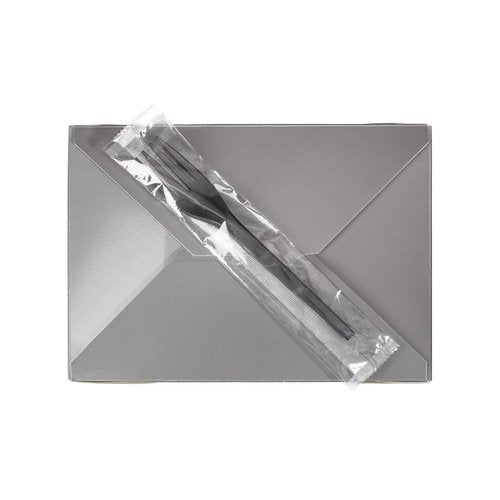 Restaurantware-Basic Nature 6.5 Inch Wrapped Compostable Forks, 50 Individually Wrapped Plant-Based Silverware - For Hot And Cold Foods, Black CPLA Plastic Disposable Cutlery, BPI-Certified