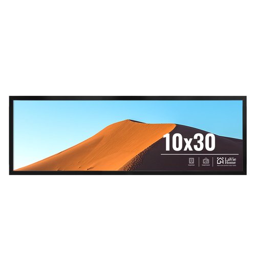 LaVie Home 10x30 Picture Frame for Wall Display, 10x30 Black Picture Frame with HD Plexiglas, 10 x 30 Photo Frame 1 Pack, Display Frame for Vertical or Horizontal, Classic Collection