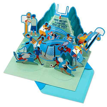 Hallmark Pop Up Fathers Day Card for Dad from Son or Daughter (Sports)