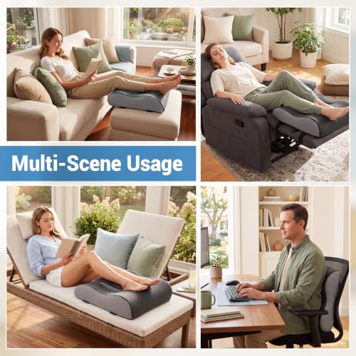 Ergonomic Memory Foam Recliner Leg Rest Cushion with Breathable Vents