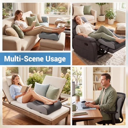 Ergonomic Memory Foam Recliner Leg Rest Cushion with Breathable Vents