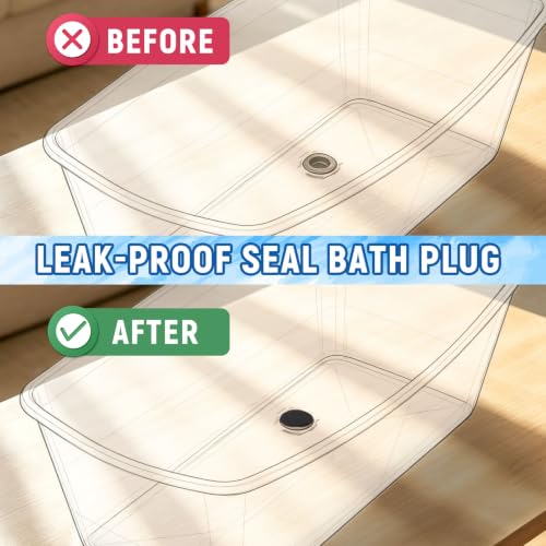 Silicone Bathtub Stopper Plugs 2 Pack for Stokke Flexi Bathtubs - Leak-Proof