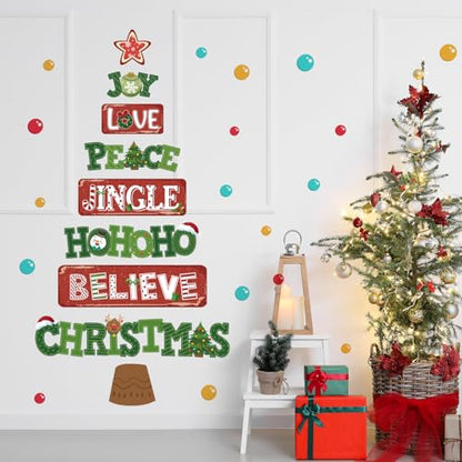 Christmas Tree Window Clings Sticker Kit - Tree Variation