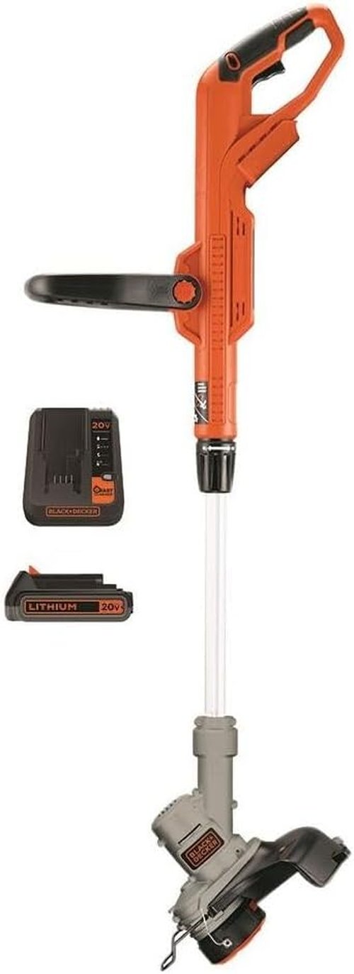 BLACK+DECKER 20V MAX Cordless String Trimmer & Edger - 2-in-1 with Auto Spool Feed, 12-Inch Steel Deck
