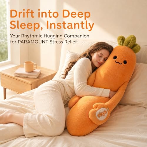 Carrot Plush Hugging Pillow for Sleep & Stress Relief - Medium