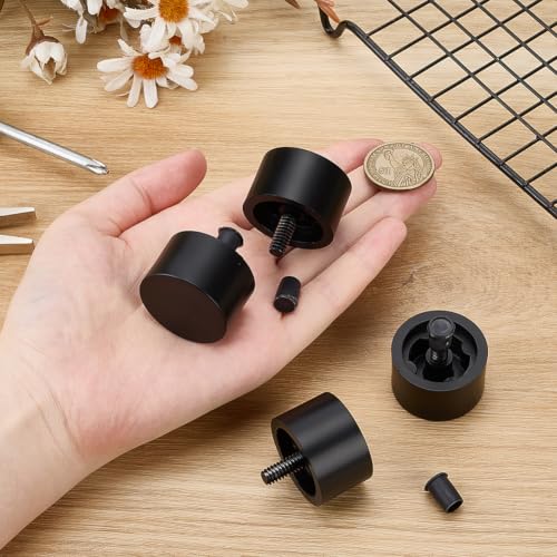 4 Pcs Black Plastic Curtain Rod Finials 34mm Diameter for Roman & Window Treatment Variation of THIS listing