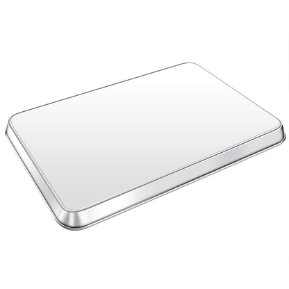 Baking Sheet, Yododo Stainless Steel Baking Pans Tray Cookie Sheet Toaster Oven Tray Pan Cookie Pan, Non Toxic & Healthy, Superior Mirror Finish & Rust Free, Easy Clean & Dishwasher Safe - 19.6 inch