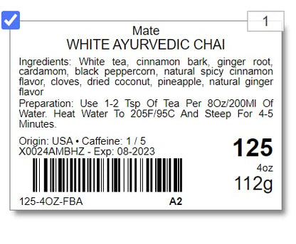 Tealyra - White Ayurvedic Chai - Sweet Spicy - White Tea - Cinnamon - Ginger - Healthy Loose Leaf Tea - Antioxidants Rich - Low Caffeine - 112g (4-ounce)