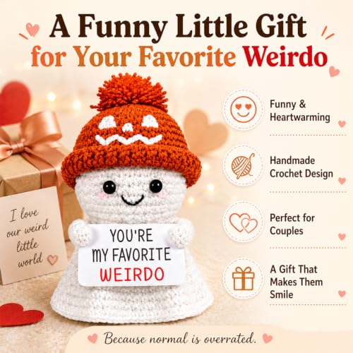 Halloween Boo Basket Stuffers for Him and Her - Crochet Ghost & Funny Gift Set