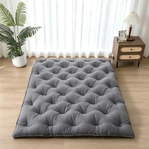Japanese Futon Mattress Foldable Memory Foam Bed Pad - Twin Grey