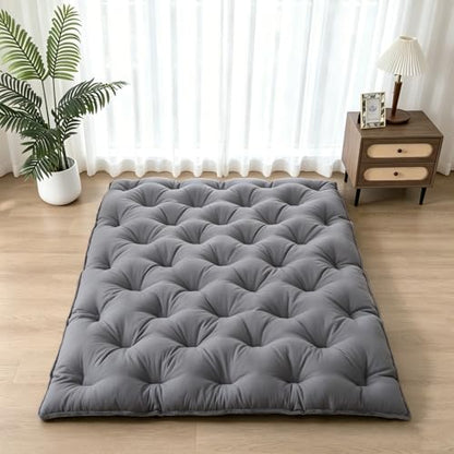 Japanese Futon Mattress Foldable Memory Foam Bed Pad - Twin Grey