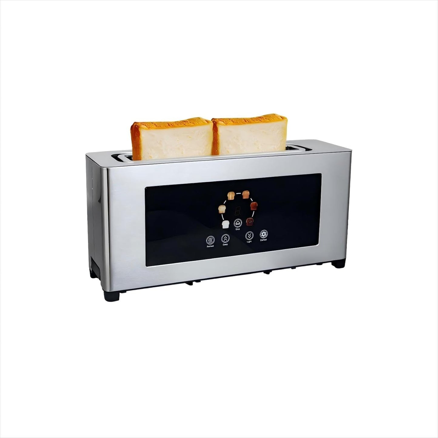 Skiennix 2-Slice Toaster - 6 Browning Levels, Reheat & Defrost, Removable Crumb Tray, Stainless Steel