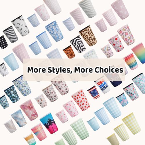 Reusable Insulated Coffee Cup Sleeves 3-Pack - Cottage Charm Variation