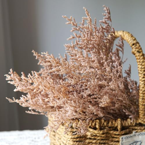 Preserved Sea Lavender Flower Bouquet - Light Brown, Artificial Dried Flower Arrangement