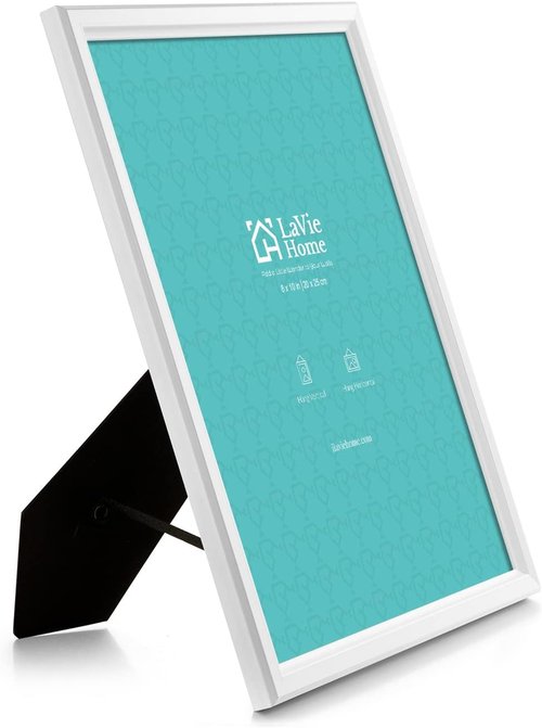 LaVie Home 8x10 Picture Frames - Set of 12 Classic White Frames for Wall Mount Display