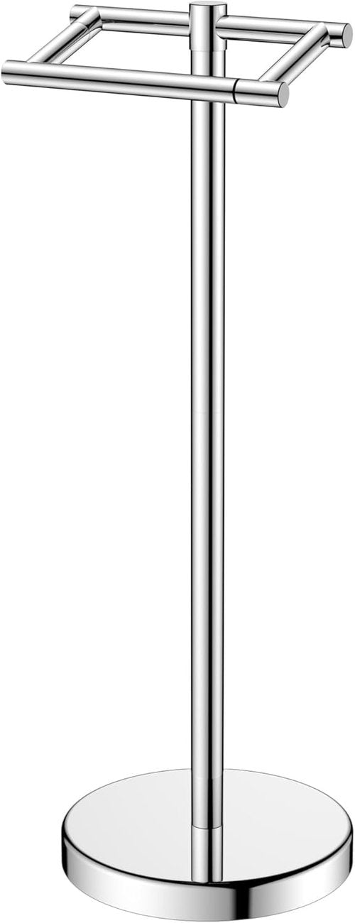 FORIOUS Toilet Paper Holder - Rustproof Stainless Steel Double Post Design | Pivoting Tissue Roll Dispenser for Bathroom