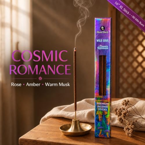 Long Burning Incense Sticks Pack for Meditation & Aromatherapy - 6 Fragrances, 16 Inch