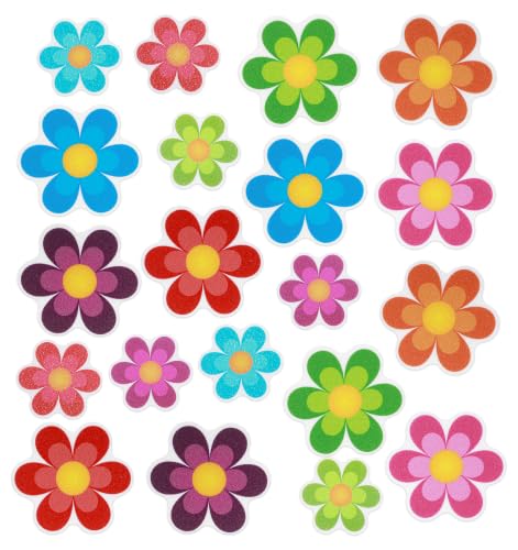 20PCS Non-Slip Shower Stickers with Adhesive Daisy Flower Design
