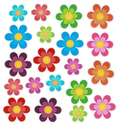 20PCS Non-Slip Shower Stickers with Adhesive Daisy Flower Design