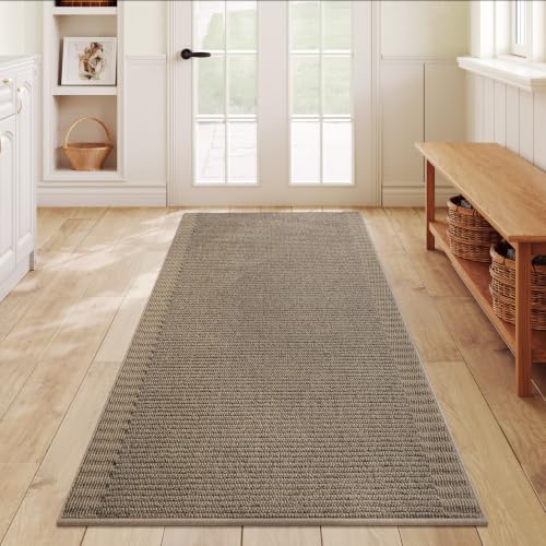 Brown 3x5 Indoor Door Mat Non Slip Washable Entryway Rug - Front Door