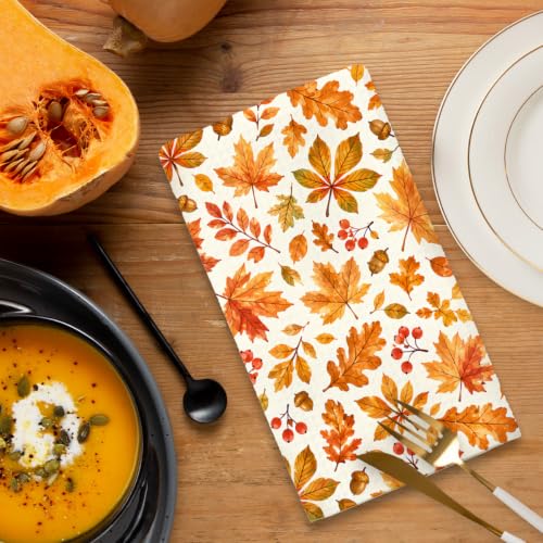 MUBIAO Set of 2 Fall Kitchen Towels - Hand Towels for Decor & Cleaning - 13.5×23.5 Inch - Towel2
