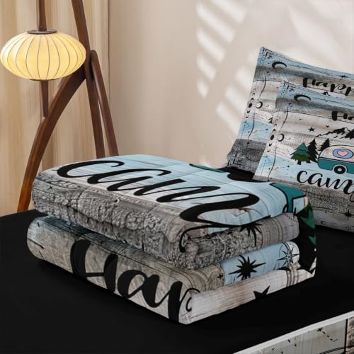 Kids Queen Zipper Bedding Set for Camping Bunk Bed - Black Green Grey Blue Variations