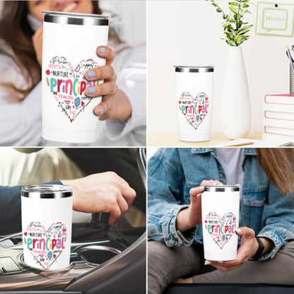 Principal Appreciation Gifts 20 oz Stainless Steel Insulated Tumbler - Birthday, Christmas, Office, Boss, Coworker, Teacher Variation of Principal Cute 1117