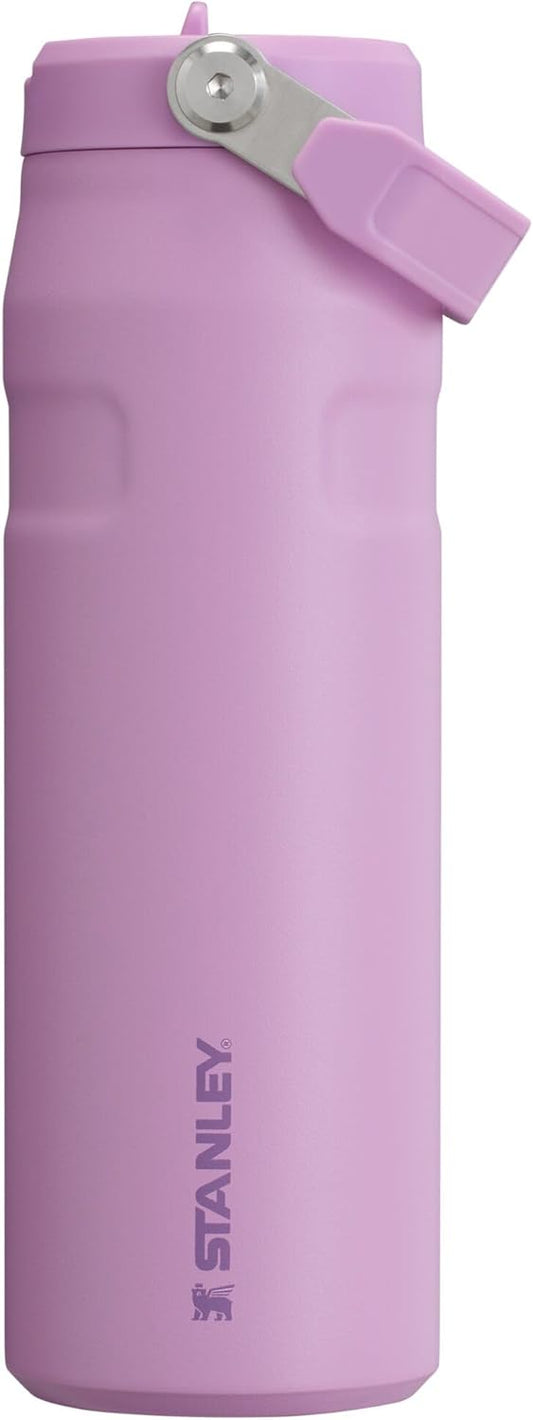 Stanley IceFlow Flip Straw 2.0 Water Bottle - 24 OZ Insulated Stainless Steel | Lightweight & Leak-Resistant | BPA-Free | Lilac