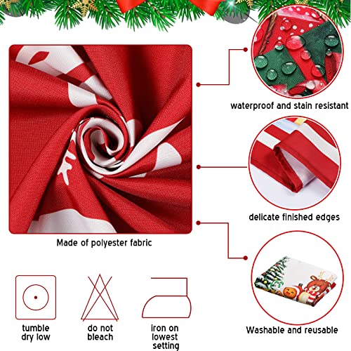 Christmas Tablecloth 52 x 70 Inch Rectangular Snowman Gnome Holiday Decor