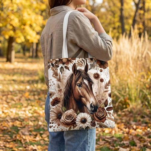 Boho Horse Lover Gift Set with Mug Socks Keychain and Tote Bag for Women
