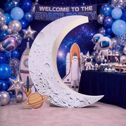 Large Moon Cardboard Cutout Standup for Space Theme Party Decoration - 5ft