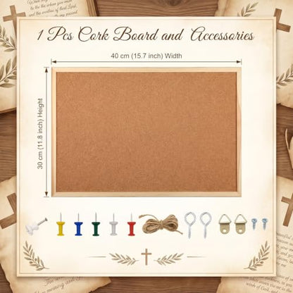 Christian Prayer Board Kit with Bible Verses & Stickers - 15.7 x 11.8 Inch - Religious Supplies
