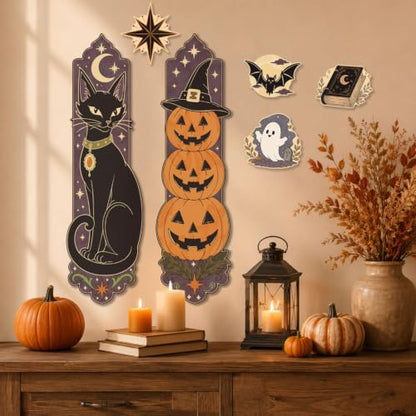 Halloween Door Decorations Set - Large Cutouts for Home & Party Decor