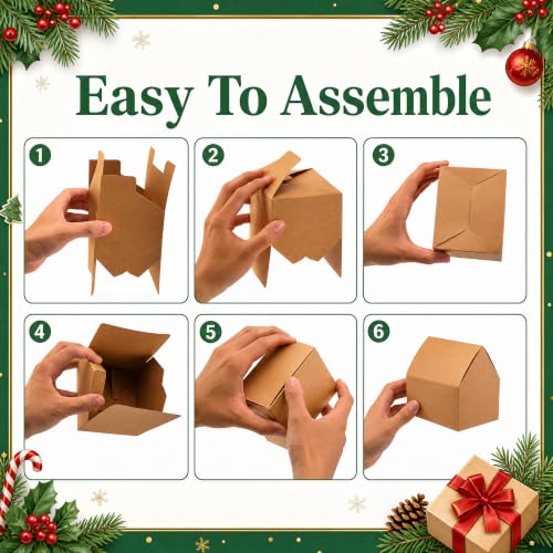 36 Piece Christmas Gingerbread House Kit Cardboard Decorations Brown