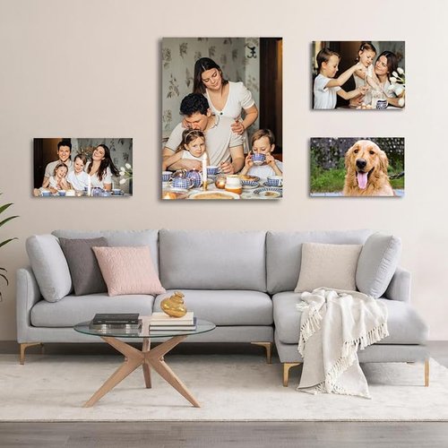 Denozer Personalized Canvas Prints - Custom Wall Art for Home Decor | Perfect for Family, Pets & Weddings