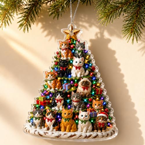 Cat Tree Ornament - Funny Christmas Decorations for Cat Lovers - Variation of THIS listing: Cat Tree 03