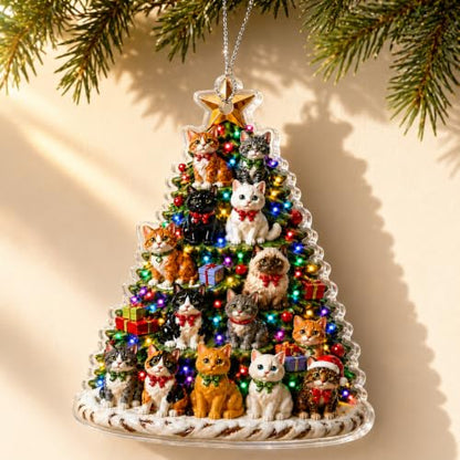 Cat Tree Ornament - Funny Christmas Decorations for Cat Lovers - Variation of THIS listing: Cat Tree 03