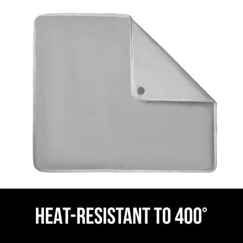 GORILLA GRIP The Original Ironing Board Cover and Pad, Silicone Coating, 400°F Scorch Resistant Thick Padding, Heavy Duty Iron Covers Standard Boards, Hook and Loop Fastener Strap, Silver 28x24