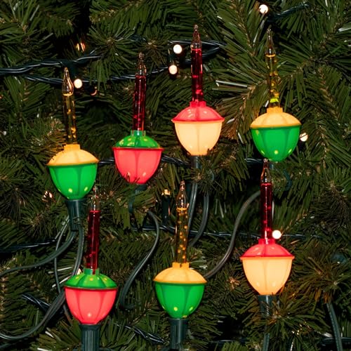 Novelty Lights Traditional Christmas Bubble Light Set - Red & Yellow, 6 Feet, 7 Bulbs