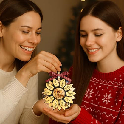 Sunflower Faith Christmas Ornament 2025 - Religious Gift for Women, Bible Verse Decoration with Variation You Are Sunflower