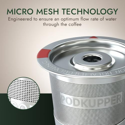 Reusable Stainless Steel K Cup Pods for Keurig Coffee Makers - 2 Pack