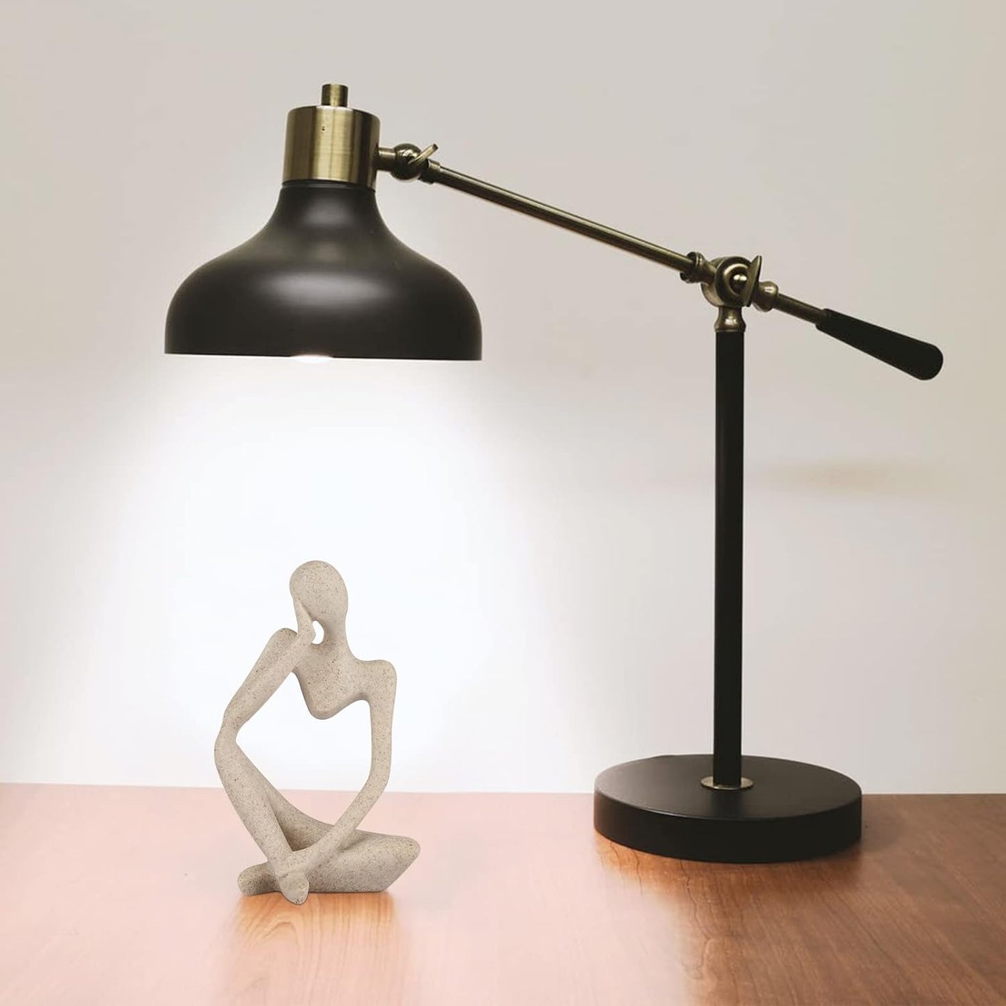 Skiennix Sandstone Resin Thinker Style Abstract Sculpture - Unique Collectible Figurine for Home Office Decor | Small Size