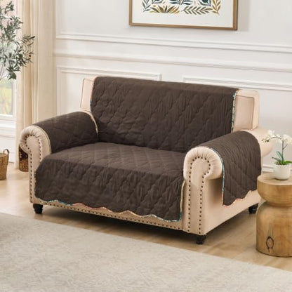 Reversible Furniture Protector for Loveseat - Pet-Friendly, Slip-Proof, 60x70 Inches