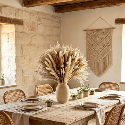 95Pcs Dried Pampas Grass Bouquet Natural Rustic Home Decor
