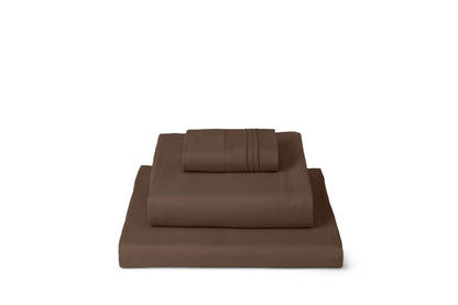 Mellanni Twin Sheets Set - 3 PC Iconic Collection Bedding - Hotel Luxury, Extra Soft, Cooling Bed Sheets - Wrinkle, Fade, Stain Resistant (Twin, Brown)