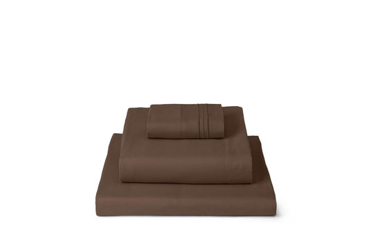 Mellanni Twin Sheets Set - 3 PC Iconic Collection Bedding - Hotel Luxury, Extra Soft, Cooling Bed Sheets - Wrinkle, Fade, Stain Resistant (Twin, Brown)