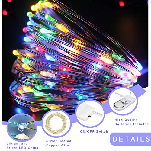Fairy String Lights Battery Operated 6-Pack Colorful Mini LED Decorative Lights