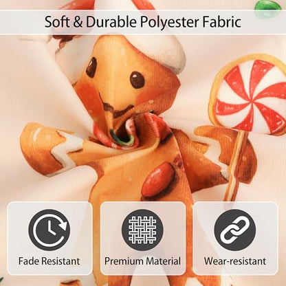Christmas Tree Skirt 48 Inch Gingerbread Man Brown Holiday Xmas Decor